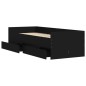 vidaXL Bettgestell mit Schubladen Schwarz 90x190 cm vidaXL Bettgestell mit Schubladen Schwarz 90x190 cm