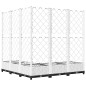 vidaXL Pflanzkübel mit Rankgitter Weiß 120x120x121,5 cm PP vidaXL Pflanzkübel mit Rankgitter Weiß 120x120x121,5 cm PP