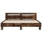 vidaXL Bettgestell mit Kopfteil Räuchereiche 180x200 cm Holzwerkstoff vidaXL Bettgestell mit Kopfteil Räuchereiche 180x200 cm Holzwerkstoff