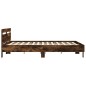 vidaXL Bettgestell mit Kopfteil Räuchereiche 180x200 cm Holzwerkstoff vidaXL Bettgestell mit Kopfteil Räuchereiche 180x200 cm Holzwerkstoff