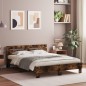 vidaXL Bettgestell mit Kopfteil Räuchereiche 150x200 cm Holzwerkstoff vidaXL Bettgestell mit Kopfteil Räuchereiche 150x200 cm Holzwerkstoff