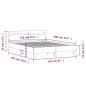 vidaXL Bettgestell mit Kopfteil Räuchereiche 150x200 cm Holzwerkstoff vidaXL Bettgestell mit Kopfteil Räuchereiche 150x200 cm Holzwerkstoff