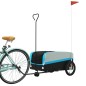 vidaXL Fahrradanhänger Schwarz und Blau 45 kg Eisen vidaXL Fahrradanhänger Schwarz und Blau 45 kg Eisen