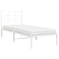 vidaXL Metallbett ohne Matratze mit Kopfteil Weiß 75x190 cm vidaXL Metallbett ohne Matratze mit Kopfteil Weiß 75x190 cm