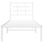 vidaXL Metallbett ohne Matratze mit Kopfteil Weiß 75x190 cm vidaXL Metallbett ohne Matratze mit Kopfteil Weiß 75x190 cm