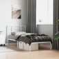 vidaXL Bettgestell mit Kopfteil Metall Weiß 90x190 cm vidaXL Bettgestell mit Kopfteil Metall Weiß 90x190 cm