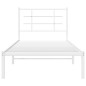 vidaXL Bettgestell mit Kopfteil Metall Weiß 90x190 cm vidaXL Bettgestell mit Kopfteil Metall Weiß 90x190 cm