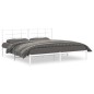 vidaXL Bettgestell mit Kopfteil Metall Weiß 193x203 cm vidaXL Bettgestell mit Kopfteil Metall Weiß 193x203 cm