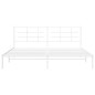 vidaXL Bettgestell mit Kopfteil Metall Weiß 193x203 cm vidaXL Bettgestell mit Kopfteil Metall Weiß 193x203 cm
