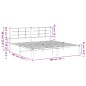 vidaXL Bettgestell mit Kopfteil Metall Weiß 193x203 cm vidaXL Bettgestell mit Kopfteil Metall Weiß 193x203 cm