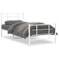 vidaXL Bettgestell mit Kopf- und Fußteil Metall Weiß 90x200 cm vidaXL Bettgestell mit Kopf- und Fußteil Metall Weiß 90x200 cm