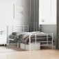 vidaXL Bettgestell mit Kopf- und Fußteil Metall Weiß 100x200 cm vidaXL Bettgestell mit Kopf- und Fußteil Metall Weiß 100x200 cm