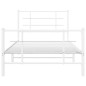 vidaXL Bettgestell mit Kopf- und Fußteil Metall Weiß 100x200 cm vidaXL Bettgestell mit Kopf- und Fußteil Metall Weiß 100x200 cm