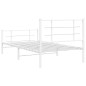 vidaXL Bettgestell mit Kopf- und Fußteil Metall Weiß 100x200 cm vidaXL Bettgestell mit Kopf- und Fußteil Metall Weiß 100x200 cm