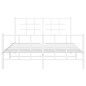 vidaXL Bettgestell mit Kopf- und Fußteil Metall Weiß 140x190 cm vidaXL Bettgestell mit Kopf- und Fußteil Metall Weiß 140x190 cm