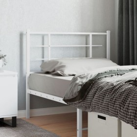 vidaXL Kopfteil Metall Weiß 107 cm
