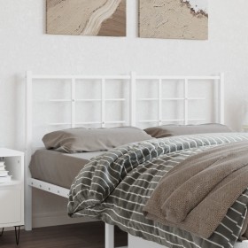 vidaXL Kopfteil Metall Weiß 135 cm