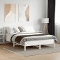 vidaXL Massivholzbett ohne Matratze Weiß 150x200 cm Kiefernholz vidaXL Massivholzbett ohne Matratze Weiß 150x200 cm Kiefernholz