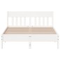 vidaXL Massivholzbett ohne Matratze Weiß 150x200 cm Kiefernholz vidaXL Massivholzbett ohne Matratze Weiß 150x200 cm Kiefernholz