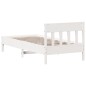 vidaXL Massivholzbett ohne Matratze Weiß 100x200 cm Kiefernholz vidaXL Massivholzbett ohne Matratze Weiß 100x200 cm Kiefernholz