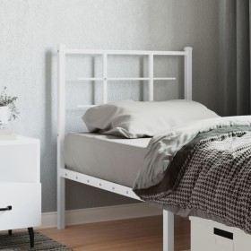 vidaXL Kopfteil Metall Weiß 80 cm