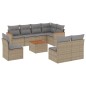 vidaXL 9-tlg. Garten-Sofagarnitur mit Kissen Beige Poly Rattan vidaXL 9-tlg. Garten-Sofagarnitur mit Kissen Beige Poly Rattan