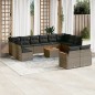 vidaXL 13-tlg. Garten-Sofagarnitur mit Kissen Grau Poly Rattan vidaXL 13-tlg. Garten-Sofagarnitur mit Kissen Grau Poly Rattan