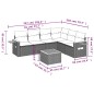 vidaXL 7-tlg. Garten-Sofagarnitur mit Kissen Grau Poly Rattan vidaXL 7-tlg. Garten-Sofagarnitur mit Kissen Grau Poly Rattan