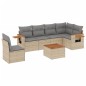 vidaXL 7-tlg. Garten-Sofagarnitur mit Kissen Beige Poly Rattan vidaXL 7-tlg. Garten-Sofagarnitur mit Kissen Beige Poly Rattan