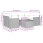 vidaXL 7-tlg. Garten-Sofagarnitur mit Kissen Grau Poly Rattan vidaXL 7-tlg. Garten-Sofagarnitur mit Kissen Grau Poly Rattan