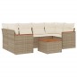 vidaXL 7-tlg. Garten-Sofagarnitur mit Kissen Beige Poly Rattan vidaXL 7-tlg. Garten-Sofagarnitur mit Kissen Beige Poly Rattan