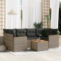 vidaXL 7-tlg. Garten-Sofagarnitur mit Kissen Grau Poly Rattan vidaXL 7-tlg. Garten-Sofagarnitur mit Kissen Grau Poly Rattan