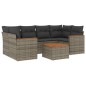 vidaXL 7-tlg. Garten-Sofagarnitur mit Kissen Grau Poly Rattan vidaXL 7-tlg. Garten-Sofagarnitur mit Kissen Grau Poly Rattan