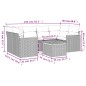 vidaXL 7-tlg. Garten-Sofagarnitur mit Kissen Grau Poly Rattan vidaXL 7-tlg. Garten-Sofagarnitur mit Kissen Grau Poly Rattan
