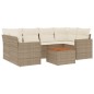 vidaXL 7-tlg. Garten-Sofagarnitur mit Kissen Beige Poly Rattan vidaXL 7-tlg. Garten-Sofagarnitur mit Kissen Beige Poly Rattan
