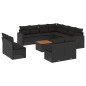 vidaXL 12-tlg. Garten-Sofagarnitur mit Kissen Schwarz Poly Rattan vidaXL 12-tlg. Garten-Sofagarnitur mit Kissen Schwarz Poly Rattan