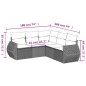 vidaXL 5-tlg. Garten-Sofagarnitur mit Kissen Beige Poly Rattan vidaXL 5-tlg. Garten-Sofagarnitur mit Kissen Beige Poly Rattan