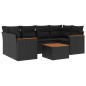 vidaXL 7-tlg. Garten-Sofagarnitur mit Kissen Schwarz Poly Rattan vidaXL 7-tlg. Garten-Sofagarnitur mit Kissen Schwarz Poly Rattan