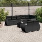 vidaXL 9-tlg. Garten-Sofagarnitur mit Kissen Schwarz Poly Rattan vidaXL 9-tlg. Garten-Sofagarnitur mit Kissen Schwarz Poly Rattan