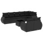 vidaXL 9-tlg. Garten-Sofagarnitur mit Kissen Schwarz Poly Rattan vidaXL 9-tlg. Garten-Sofagarnitur mit Kissen Schwarz Poly Rattan