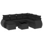 vidaXL 8-tlg. Garten-Sofagarnitur mit Kissen Schwarz Poly Rattan vidaXL 8-tlg. Garten-Sofagarnitur mit Kissen Schwarz Poly Rattan