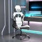 vidaXL Gaming-Stuhl Weiß und Schwarz Kunstleder vidaXL Gaming-Stuhl Weiß und Schwarz Kunstleder