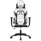 vidaXL Gaming-Stuhl Weiß und Schwarz Kunstleder vidaXL Gaming-Stuhl Weiß und Schwarz Kunstleder