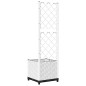 vidaXL Pflanzkübel mit Rankgitter Weiß 40x40x136 cm PP vidaXL Pflanzkübel mit Rankgitter Weiß 40x40x136 cm PP