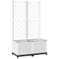 vidaXL Pflanzkübel mit Rankgitter Weiß 80x40x136 cm PP vidaXL Pflanzkübel mit Rankgitter Weiß 80x40x136 cm PP