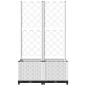 vidaXL Pflanzkübel mit Rankgitter Weiß 80x40x136 cm PP vidaXL Pflanzkübel mit Rankgitter Weiß 80x40x136 cm PP