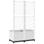 vidaXL Pflanzkübel mit Rankgitter Weiß 80x40x136 cm PP vidaXL Pflanzkübel mit Rankgitter Weiß 80x40x136 cm PP