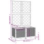 vidaXL Pflanzkübel mit Rankgitter Weiß 80x40x136 cm PP vidaXL Pflanzkübel mit Rankgitter Weiß 80x40x136 cm PP