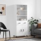 Highboard Weiß 69,5x34x180 cm Holzwerkstoff Highboard Weiß 69,5x34x180 cm Holzwerkstoff