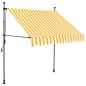 vidaXL Einziehbare Markise Handbetrieben mit LED 100 cm Weiß Orange vidaXL Einziehbare Markise Handbetrieben mit LED 100 cm Weiß Orange